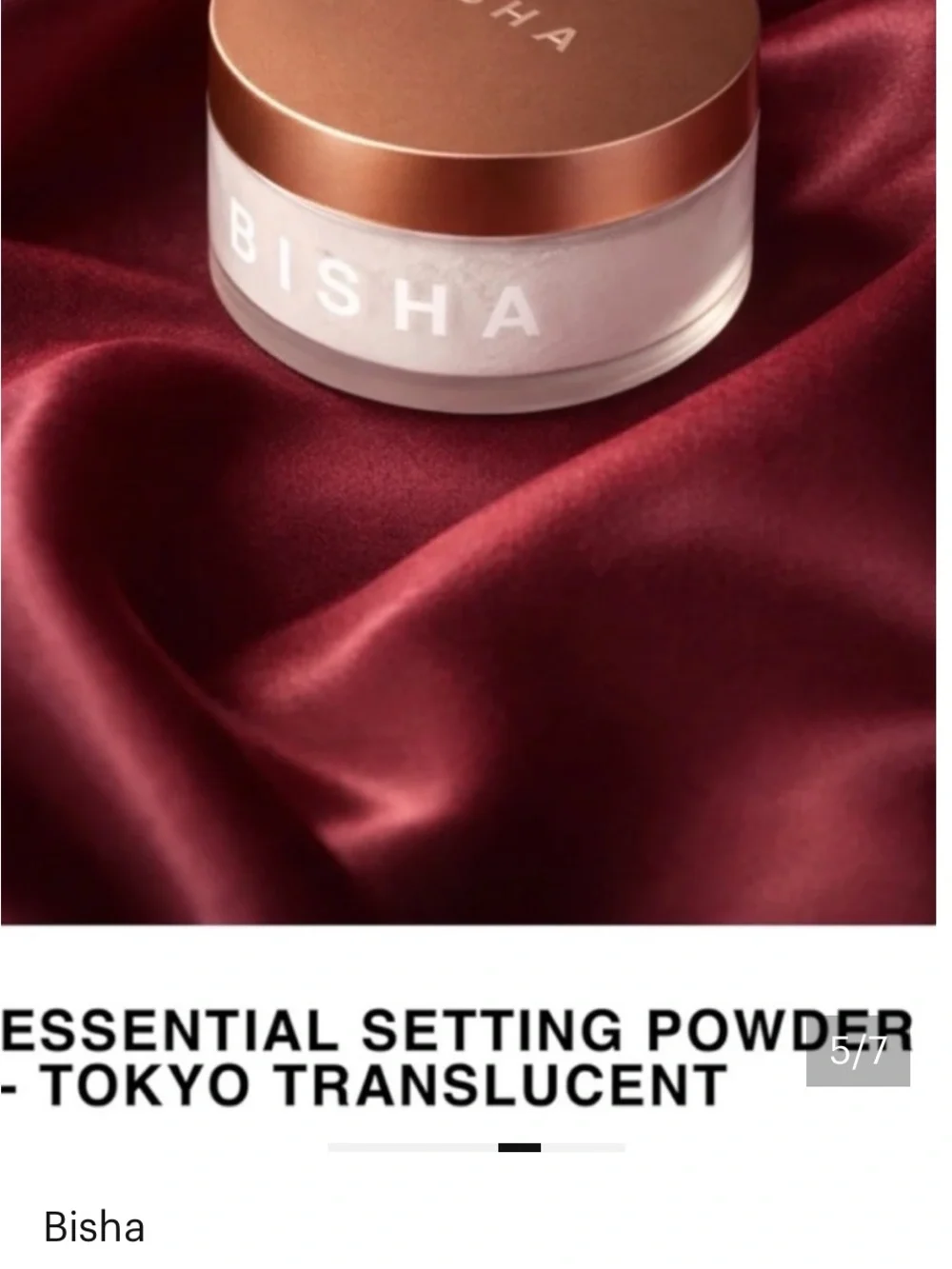 ISH Translucent Setting Powder in Rose Gold Box
